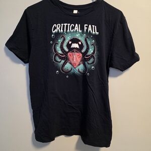 Critical Fail Black Short Sleeve Tee
